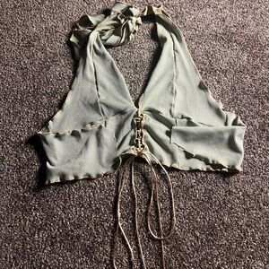 green and gold fairy crop top